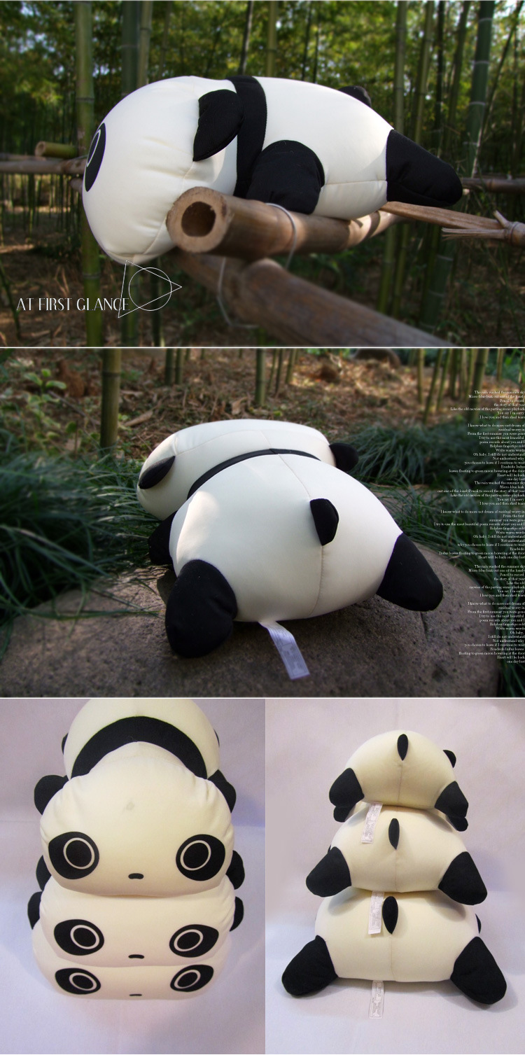 厂家直销: 趴趴熊熊猫 抱枕 纳米粒子泡沫粒子颗粒 公仔娃娃