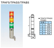 优惠价供应台湾天得?50mm壁挂式多层闪光警示灯TPAF5-L73ROG