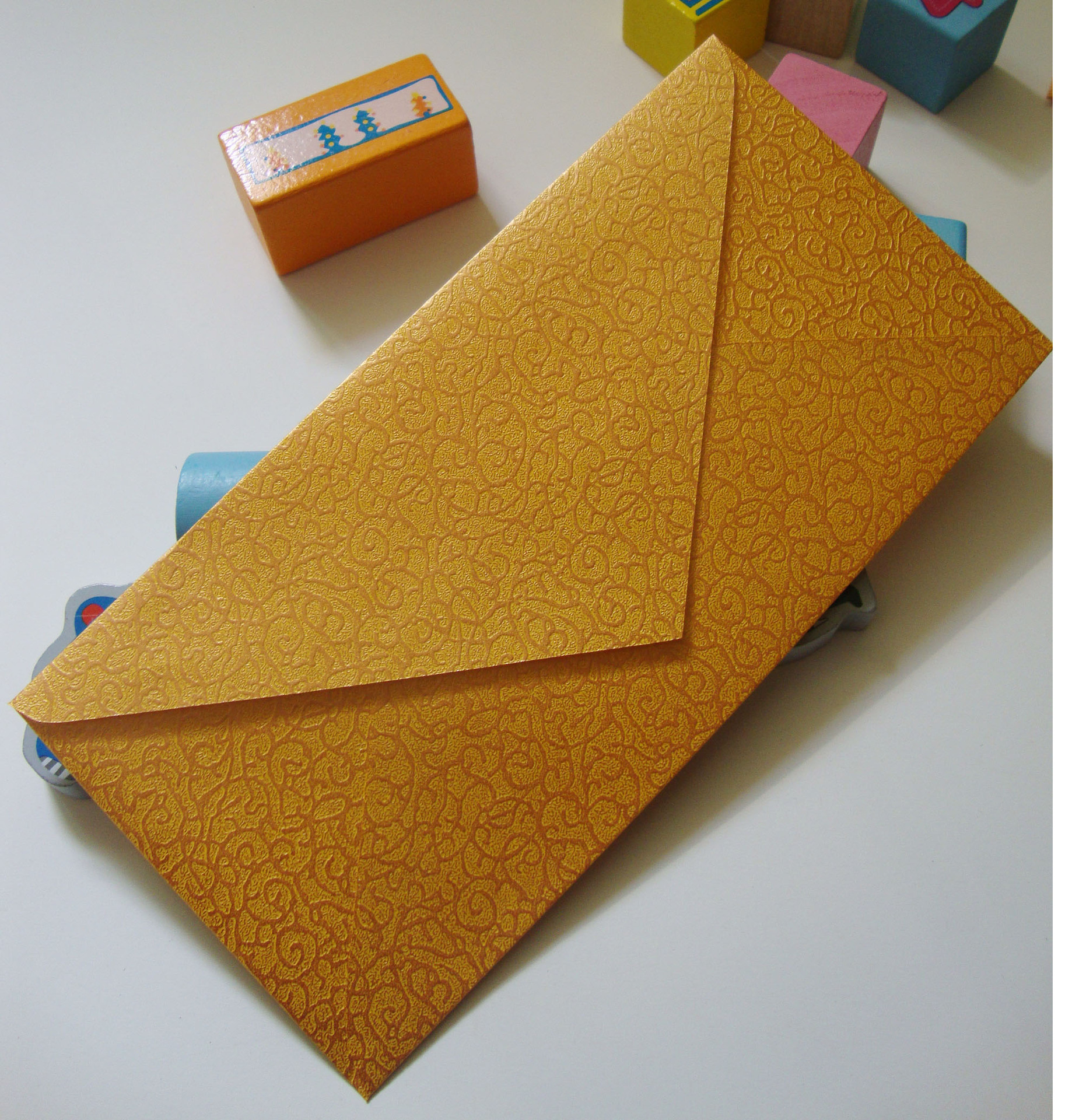 11x22cm金色信封 dl 5号信封 商务信封 高档信封