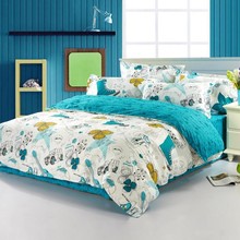 诚道家纺 全棉四件套纯棉斜纹印花四件套 床单 被套批发