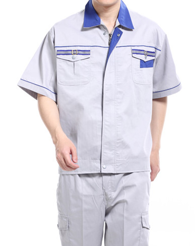 新款佛山厂家订做定做夏季厂服 短袖劳保工作服 制服车间服订做