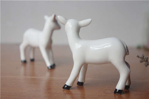 生产销售 白瓷陶瓷摆件 陶瓷小羊居家摆设