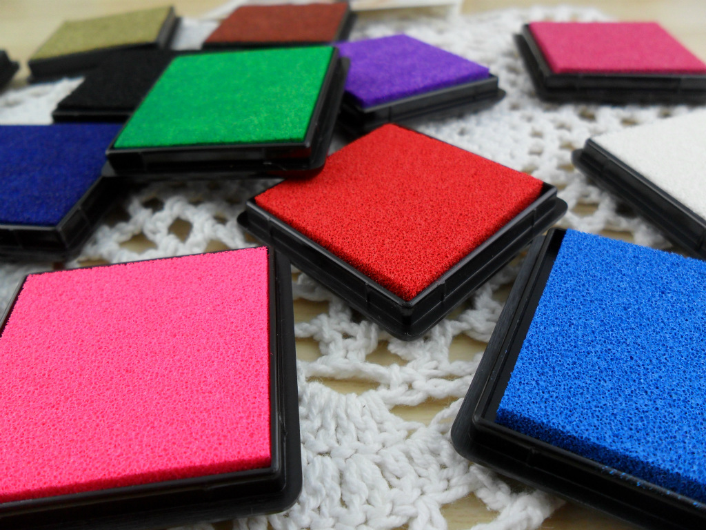 韩国文具 批发 diy必备 创意印章伴侣 彩色印泥 4x4cm 15色