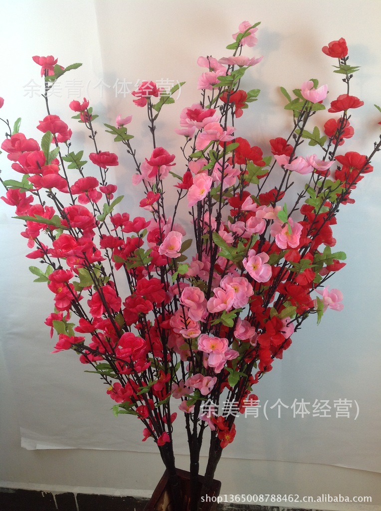 仿真花 假花 田园乡村 落地花艺 装饰品樱花王