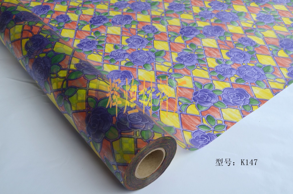 【厂家直销大量现货】 高级花纸 窗纸 玻璃纸