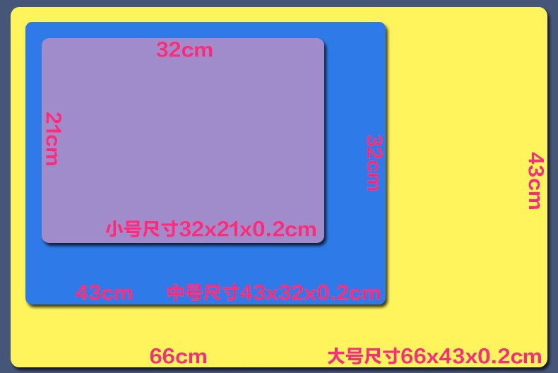 66*43 43*32 32*21 鹿皮巾尺寸示意圖