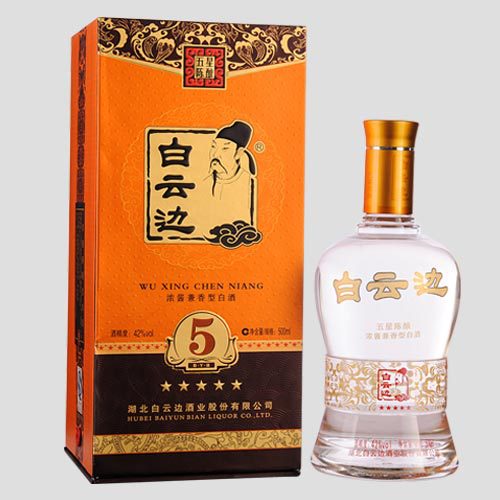42度白云边15年陈酿酒500ml 浓酱兼香型白酒白云边特价白酒批发