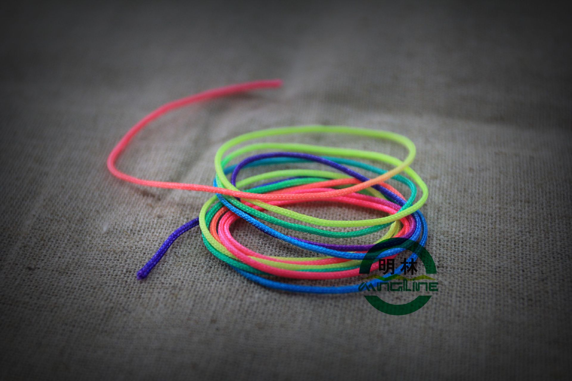 明林 1mm七彩锦纶玉线 diy饰品编织加工