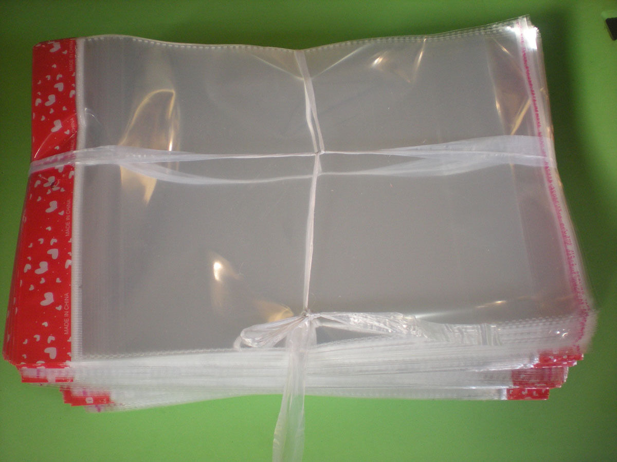 厂家直销opp塑料薄膜包装袋/opp饰品不干胶自粘袋/批发22*22 6丝