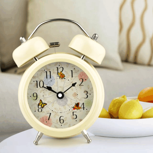 可爱电子学生打铃闹钟 夜光定时闹钟迷你小闹钟批发 立体指针闹钟