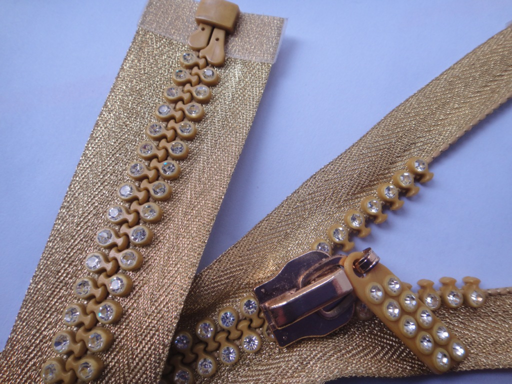 10号树脂注塑拉链 钻石拉链 镶钻拉链 双排钻b钻