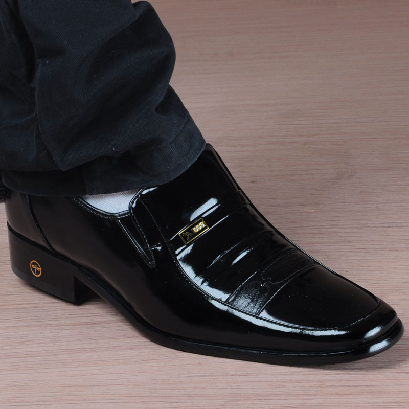 蜻蜓鞋厂家直销 香港内增高鞋 男式商务皮鞋尖头 男式休闲增高鞋
