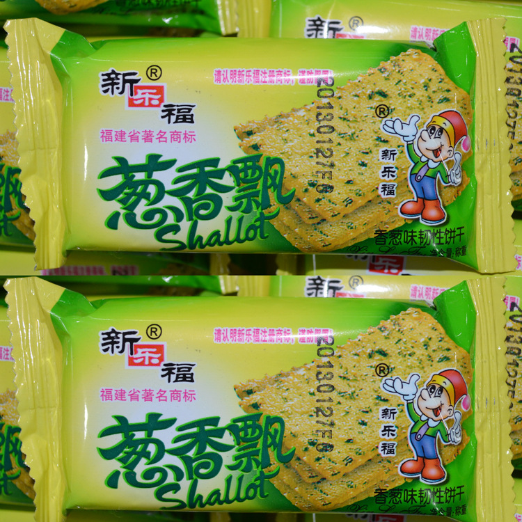 新乐福 葱香飘 香葱味韧性饼干 一箱9.5斤 休闲食品