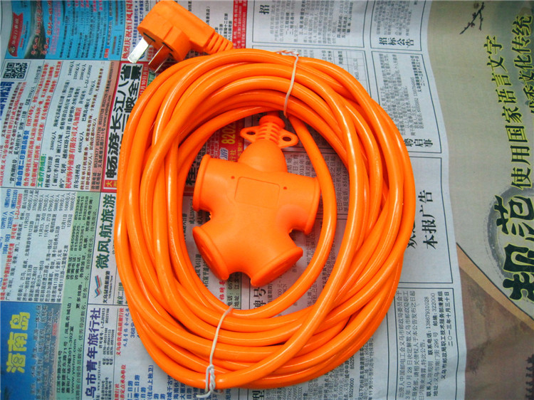 批发 地拖接线板 工地专用 插线板 10米