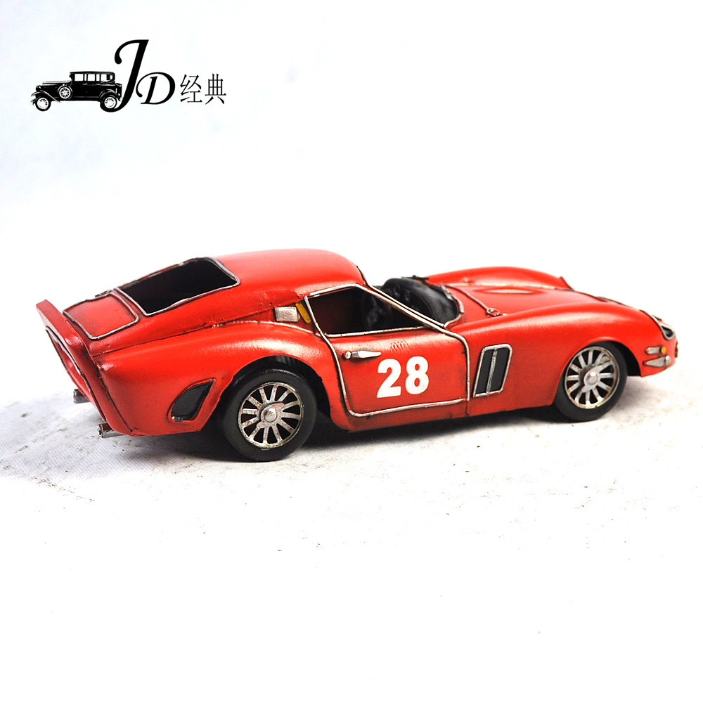JLC856M-R手工铁艺复古跑车模型