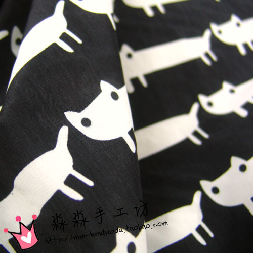 猫咪印花布料