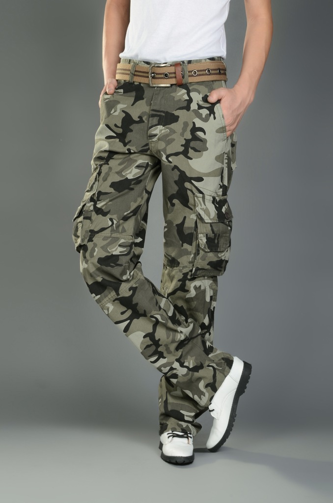 男士工装裤 男宽松大码多口袋迷彩裤男户外长裤正品休闲裤批发