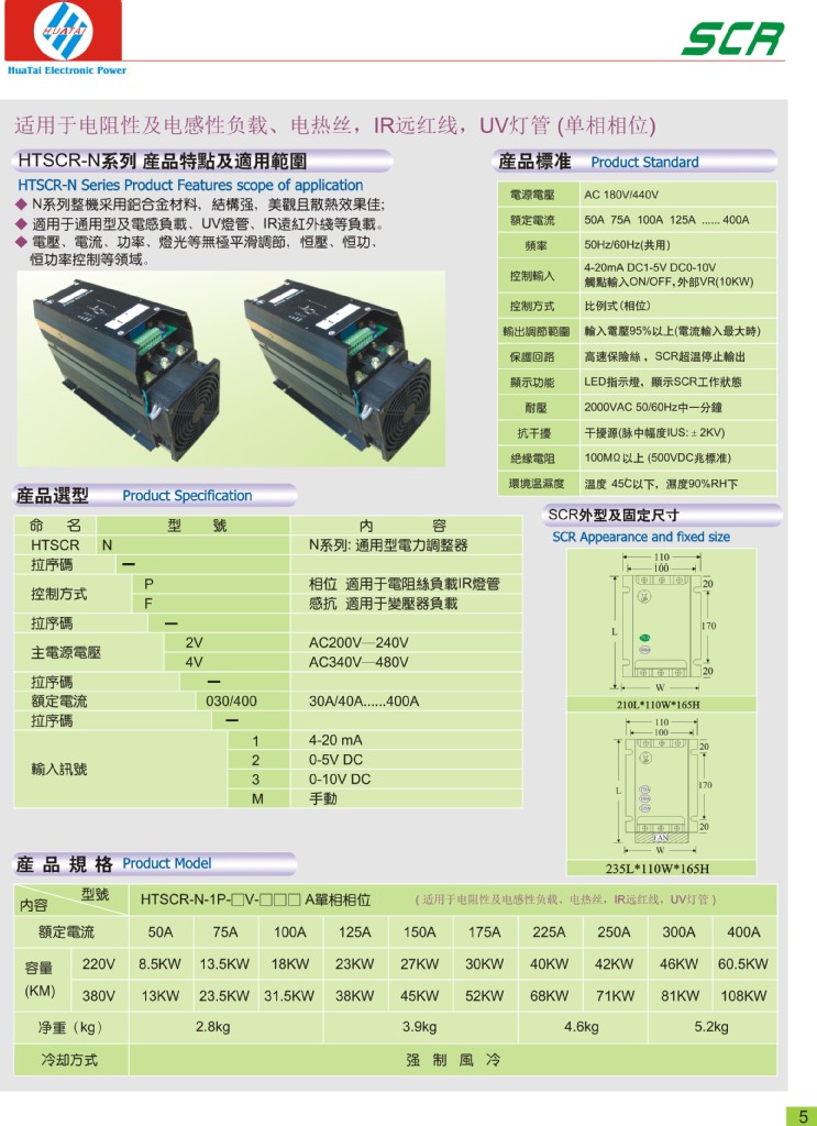 N系列产品说明