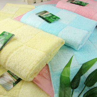 竹纤维方巾 菱形竹棉小毛巾 幼儿园毛巾批发 33*33cm 满额包邮