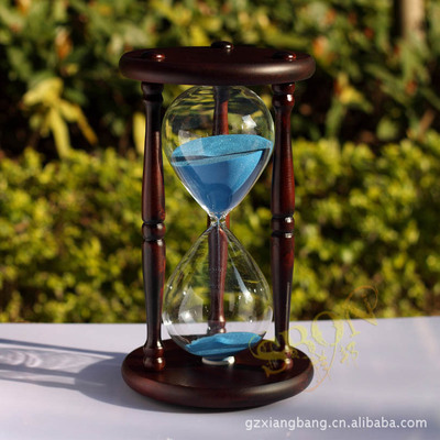 时之砂 家居摆件工艺品 大号商务礼品60分木制沙漏计时器 大沙漏