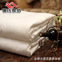 100桑蚕丝 优等品长丝 大提花手工纯桑蚕丝被批发  厂家正品货源