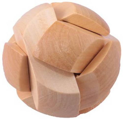 木制孔明锁 圆魔球 成人益智玩具解锁,解环