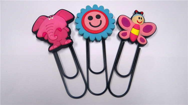 办公用品可爱卡通动漫回形针书签彩色曲别针书签厂家直销