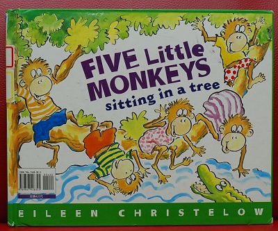 世界中英文儿歌童话故事指偶 五只猴子荡秋千指偶批发