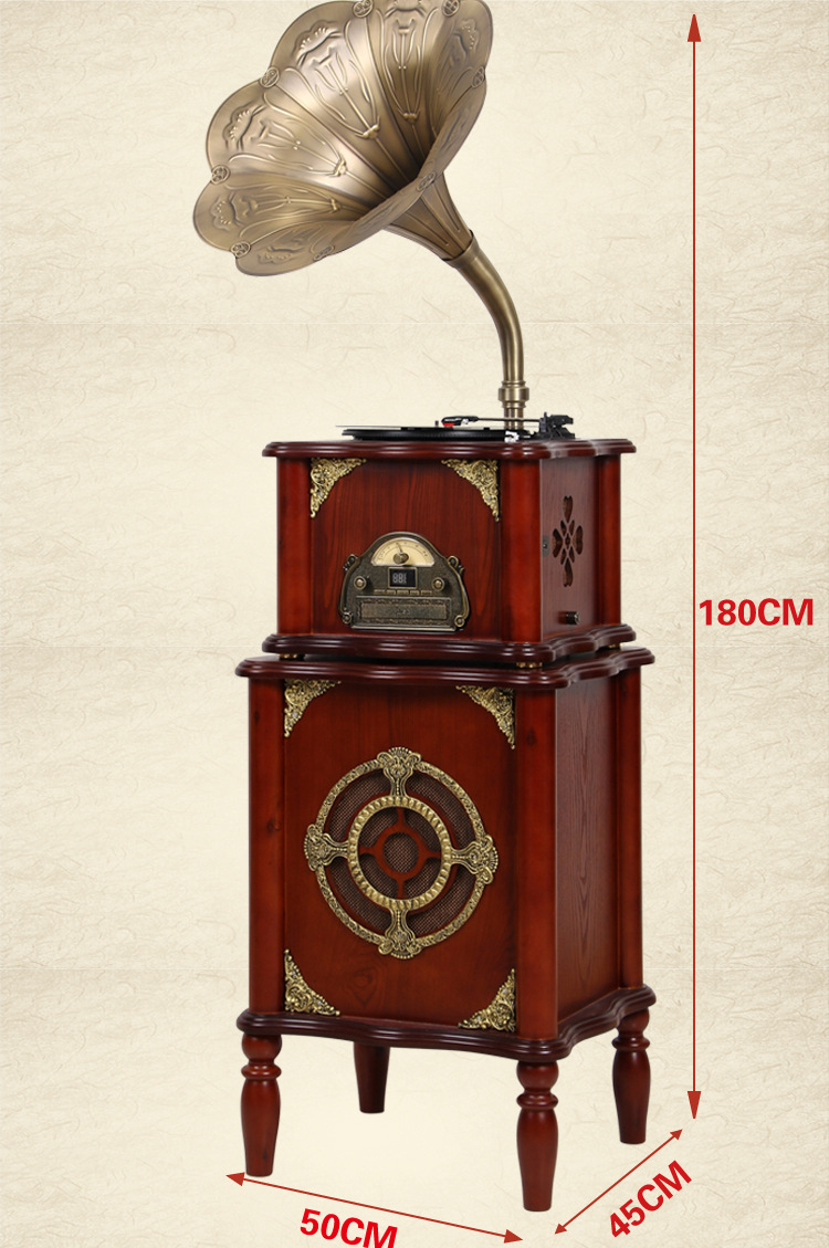 【因为专业】高档豪华实木带低音炮留声机【值得信赖】kyd119