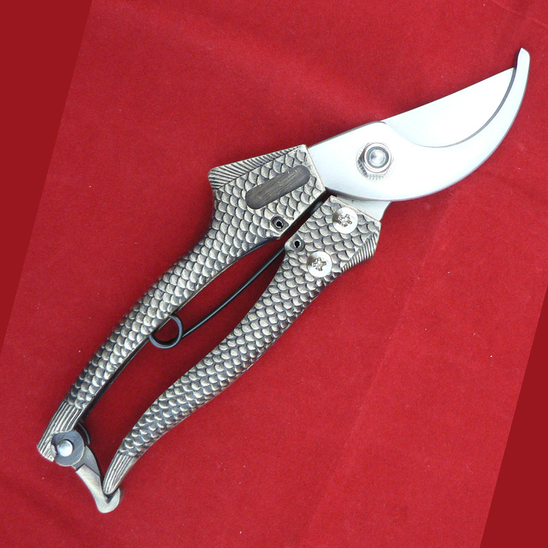 不锈钢3cr13 鱼鳞园艺剪刀 手柄铝合金 鱼鳞刀 厂家直销