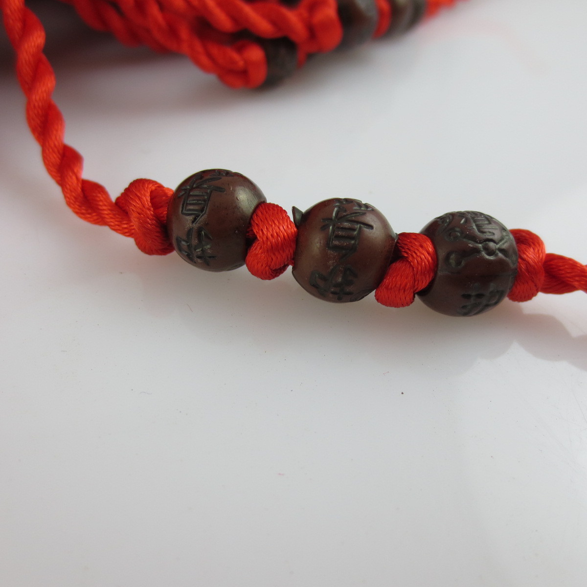 本命年红绳手链 加固版粗款三个护身符手绳 男女情侣结缘饰品