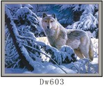 厂家直销批发高清3D画 三维立体画雪地狼DW603