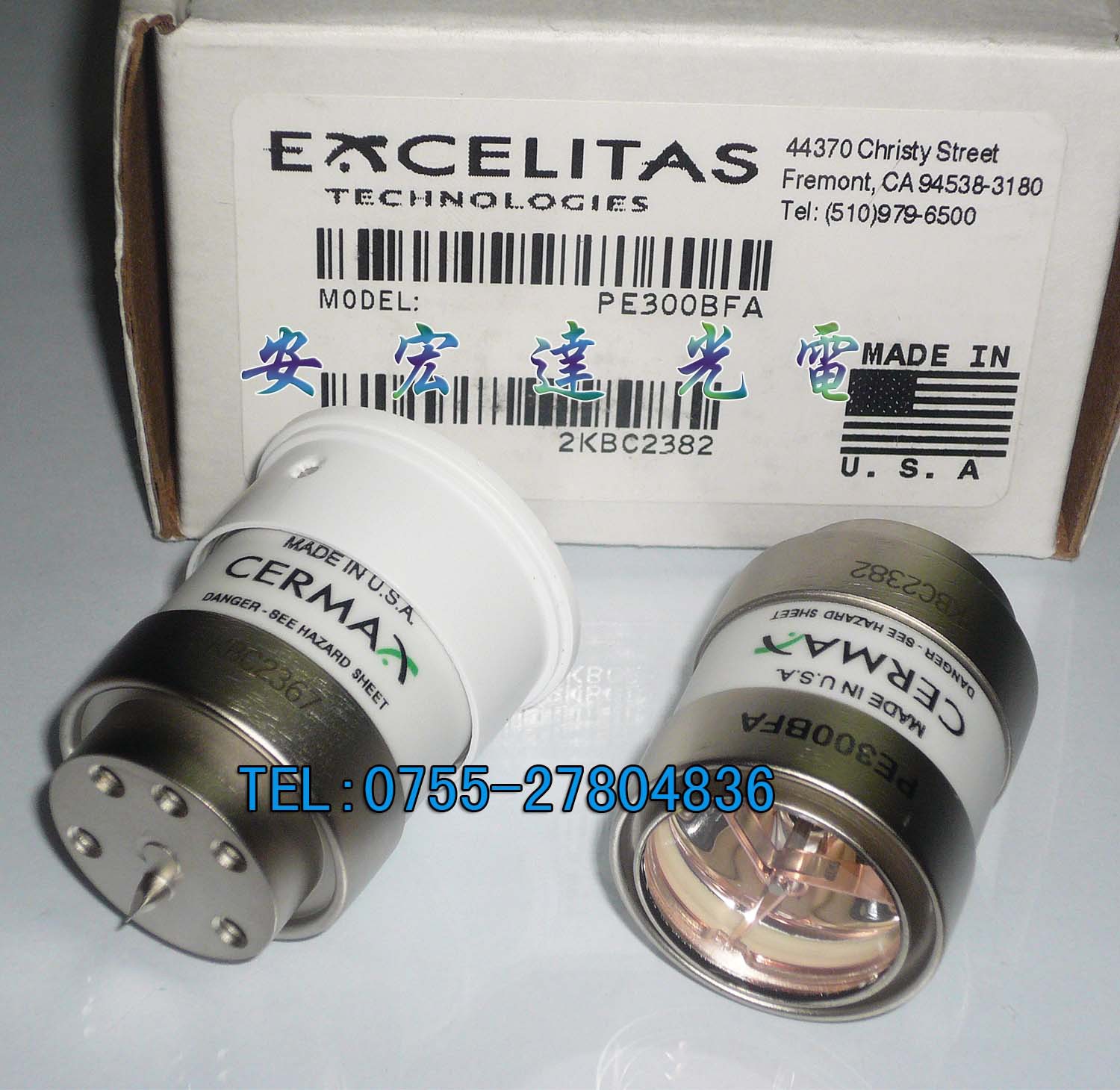 美国产pe300bfa 300w腹腔镜氙灯冷光源灯泡