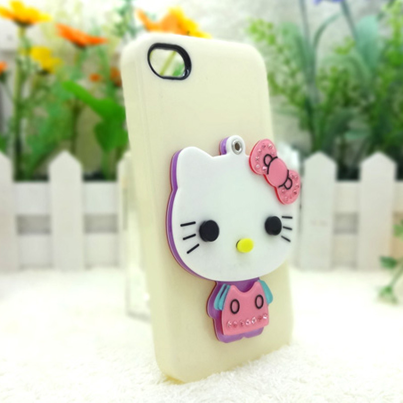 j213 新款手机dlyiphone手机贴钻材料 亚克力韩国卡通镜子