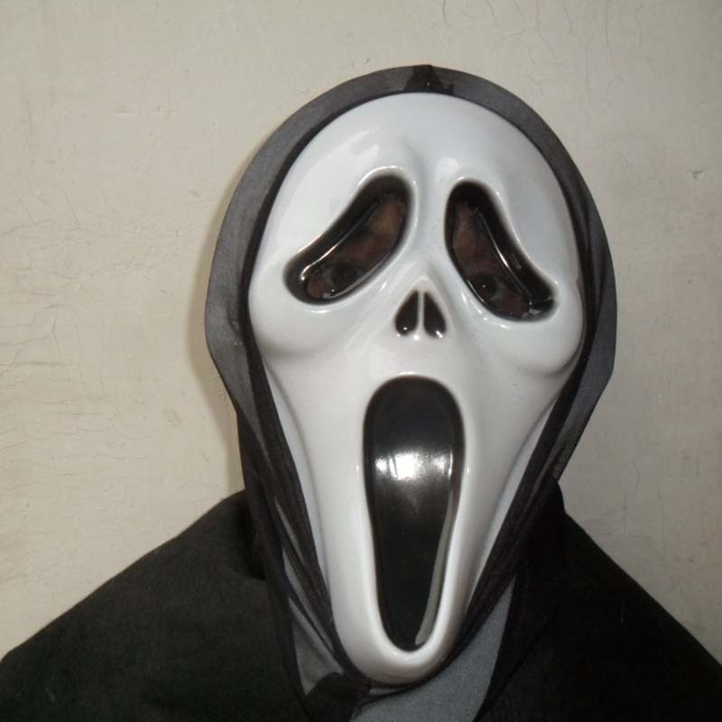 厂价新款 死神来了单片恐怖面具 红脸尖叫面具 鬼节鬼脸面具批发