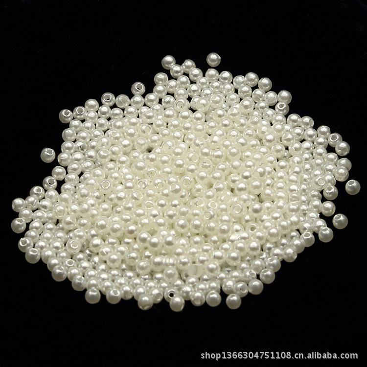 直孔3mm环保水磨抛光高亮度diy仿珍珠配件 厂家直销