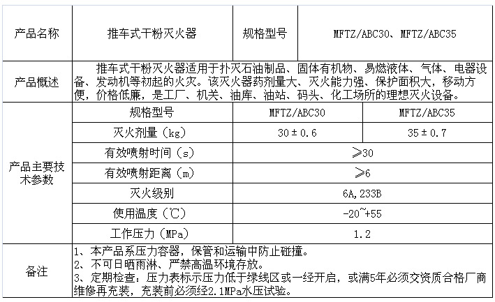 推车式干粉灭火器