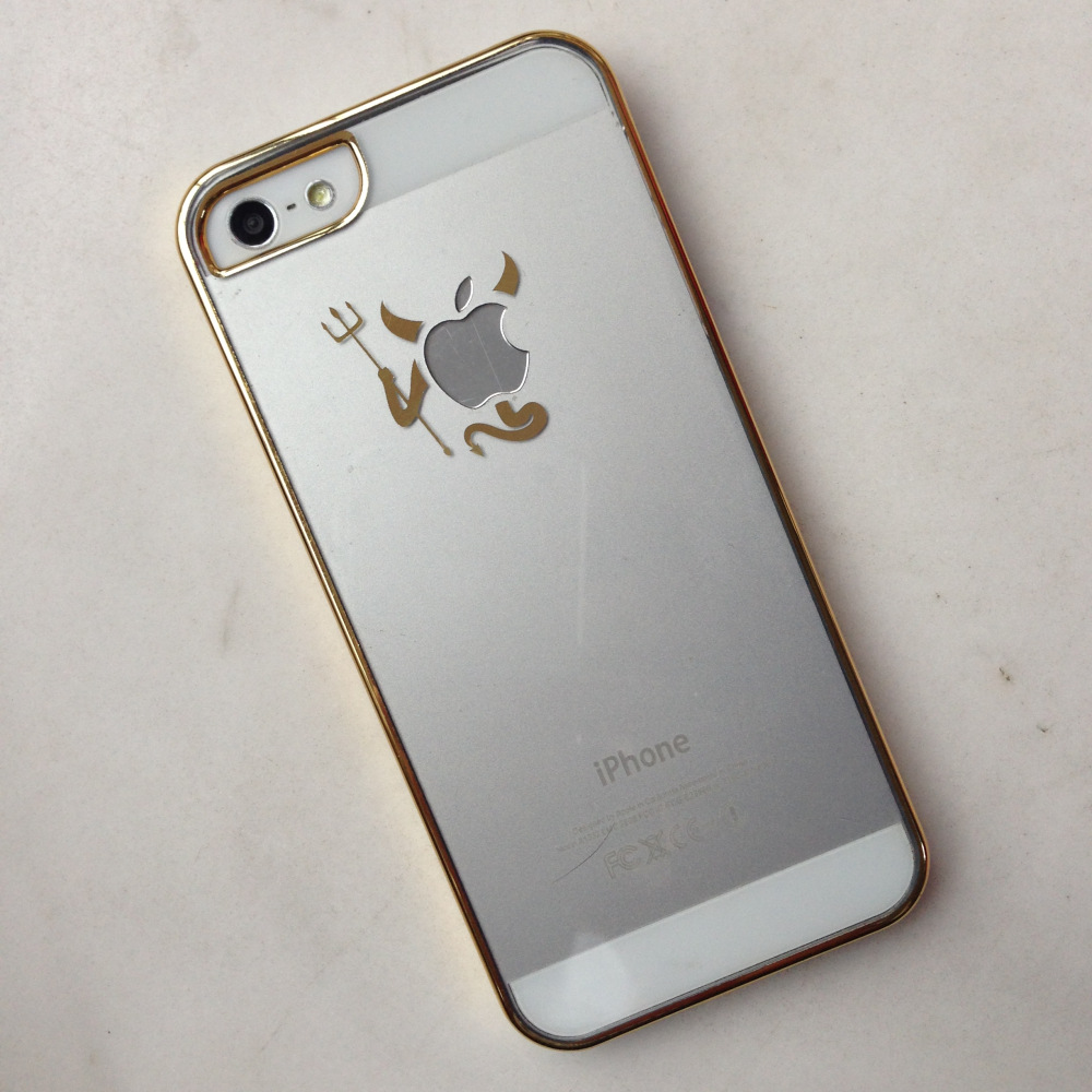 苹果五代se土豪创意夜叉手机壳 iphone se镭雕小恶魔手机保护套