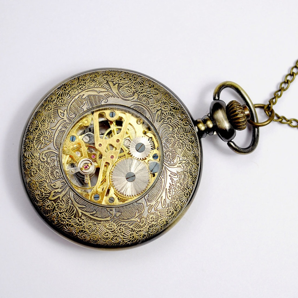 古典碎花镂空怀表 时尚复古高档机械怀表 男女古董礼品手表