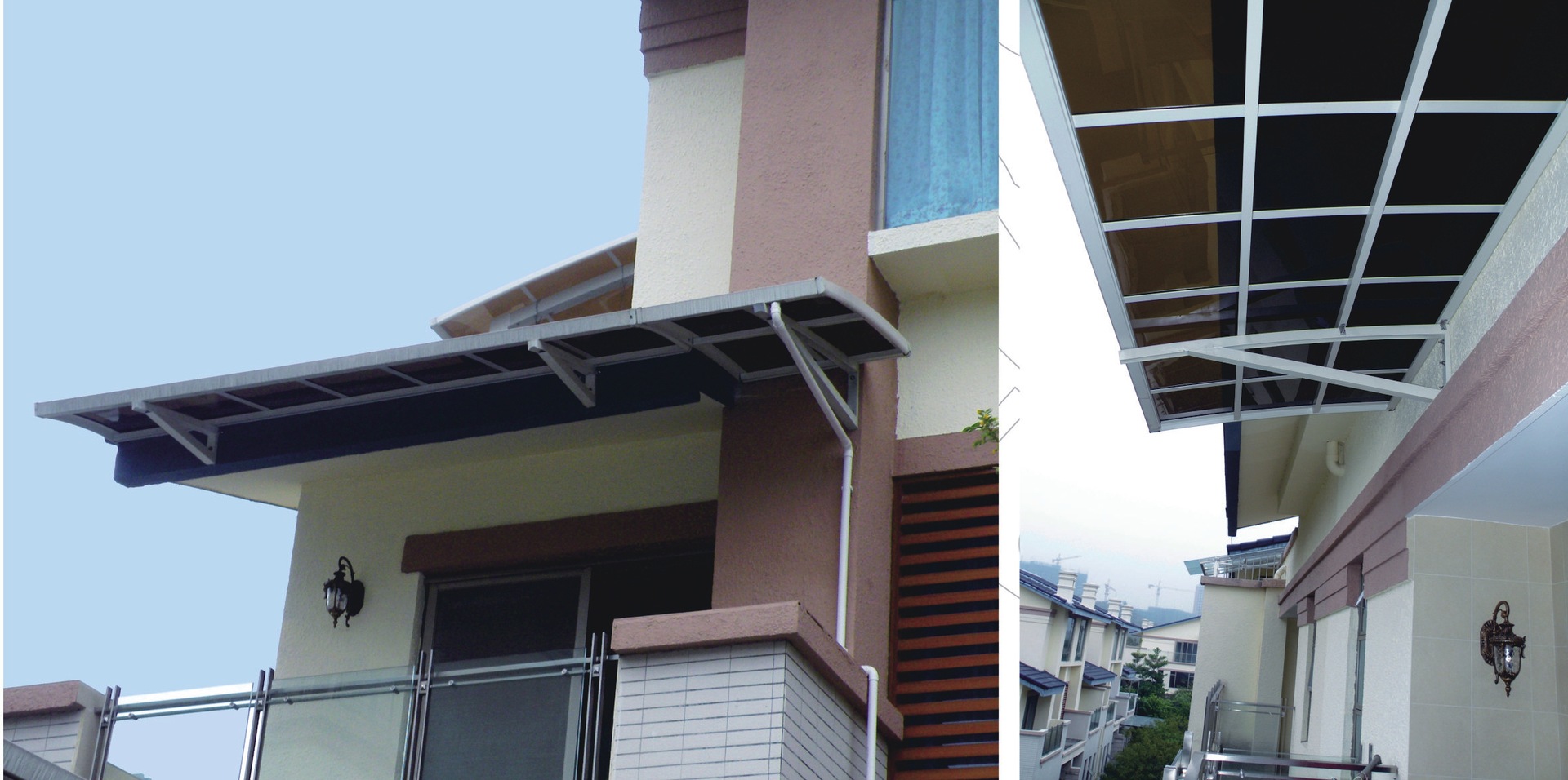 窗口雨棚铝合金雨棚耐力板雨棚