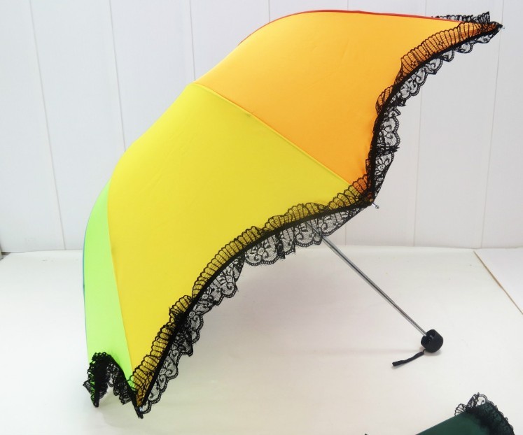 2013新款现货 雨伞批发 阿波罗拱形荷叶边折叠彩虹雨伞 雨伞 伞