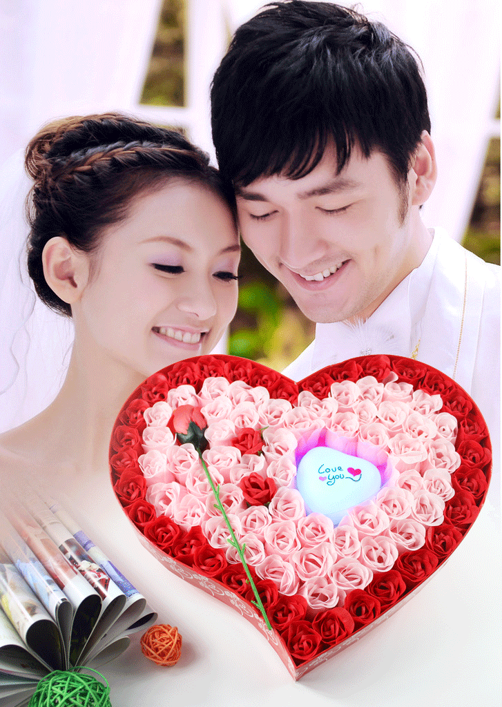 圣诞节情人节礼物香皂花玫瑰花礼盒纸香皂创意礼品花仿真玫瑰花