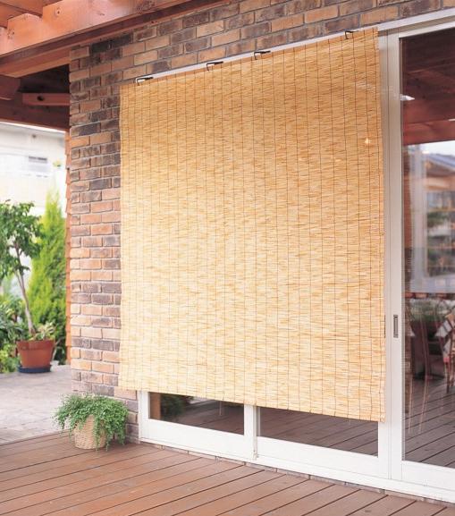 禅意素雅成卷白线芦苇帘草帘遮阳帘装饰帘芦苇窗帘农家乐茶室装修