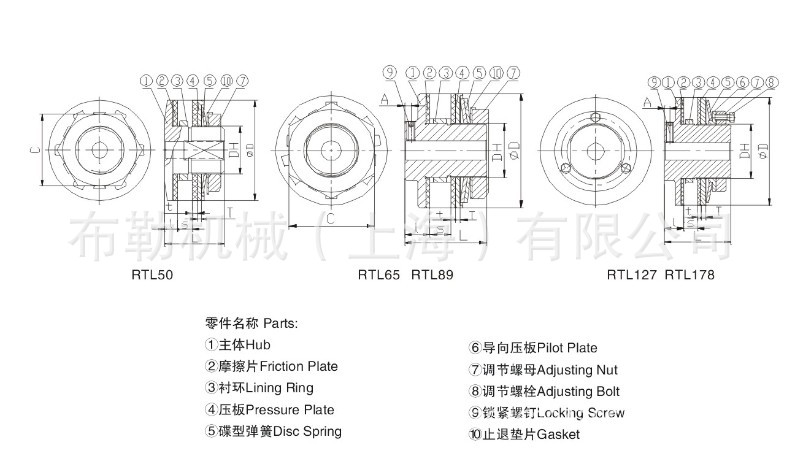 摩擦式扭力限制器 ctl20-16c 限扭 torque limiter可配链轮链条ss