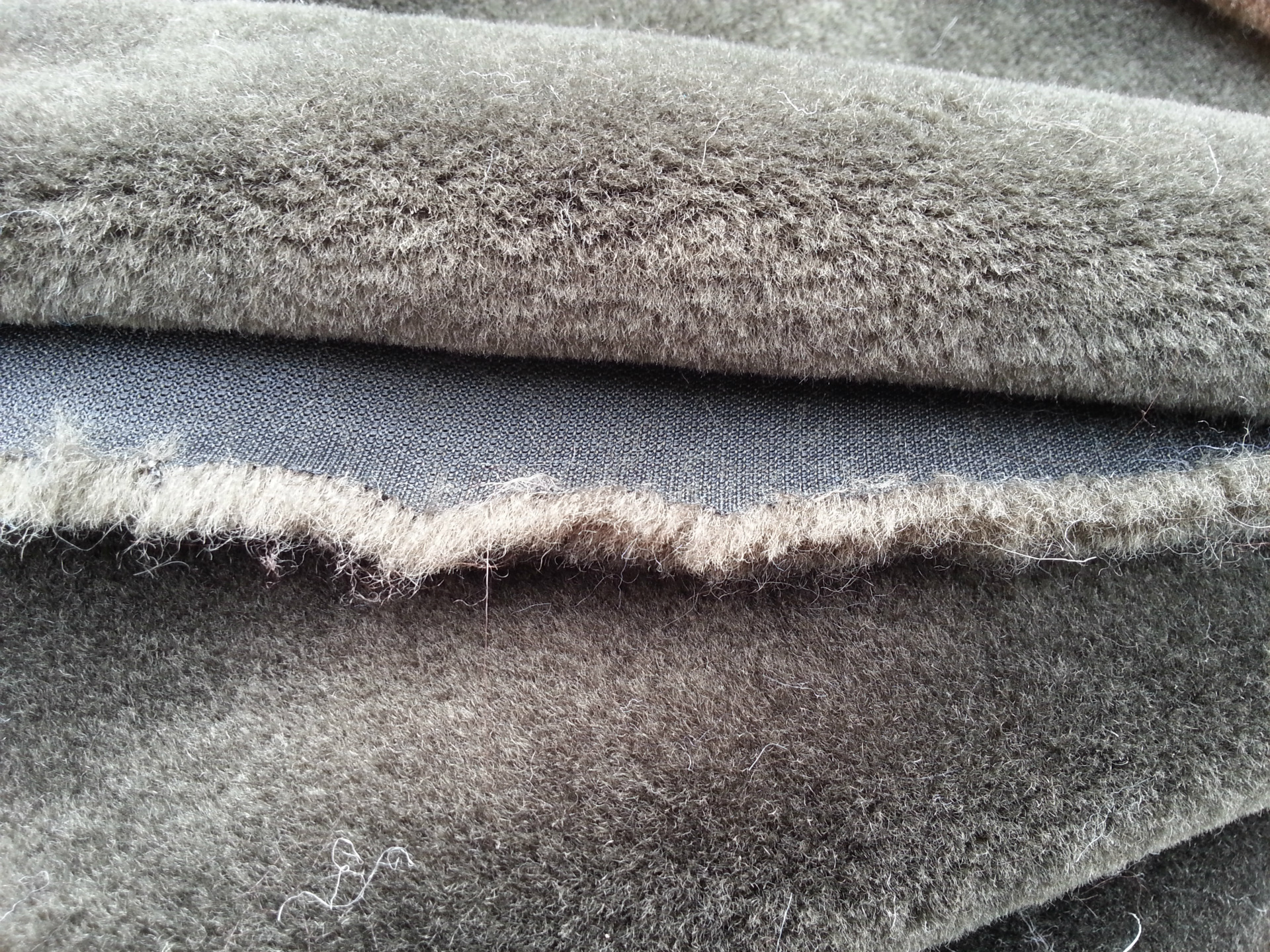 进口澳毛 欧洲 仿真羊毛布料 植绒羊毛面料 羊毛布 棕色 9mm