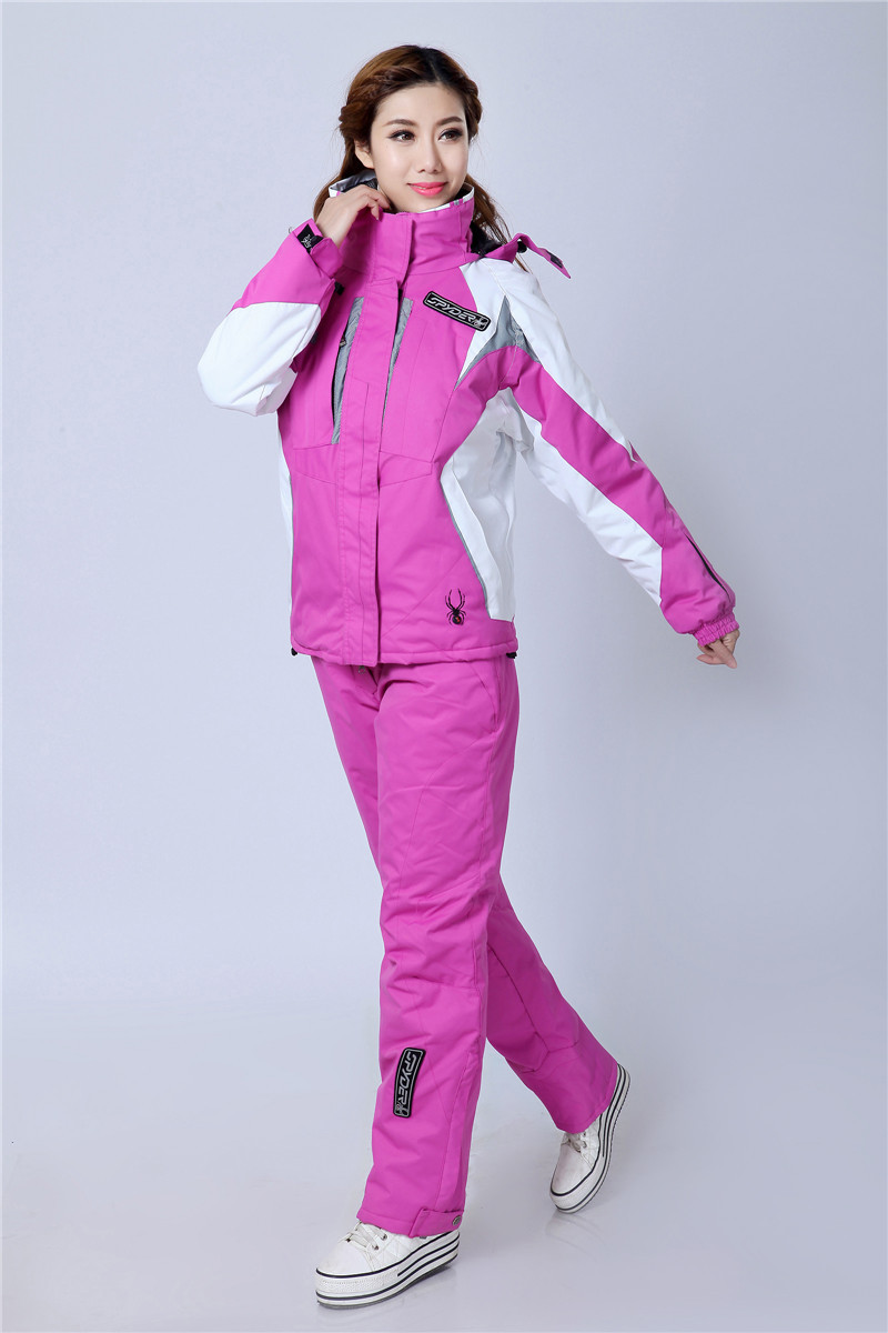 厂家订做新款滑雪服 外贸滑雪服女款套装防水加厚