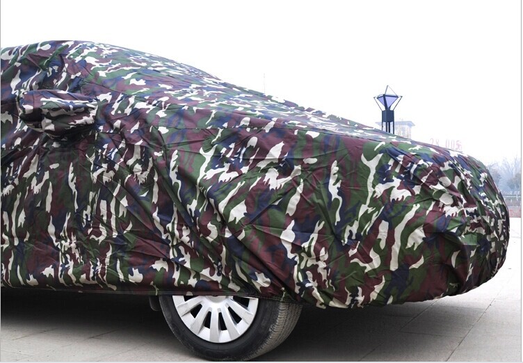 厂家直销迷彩车衣涂银车罩双面涂层正反两用防雨防尘防盗汽车车衣