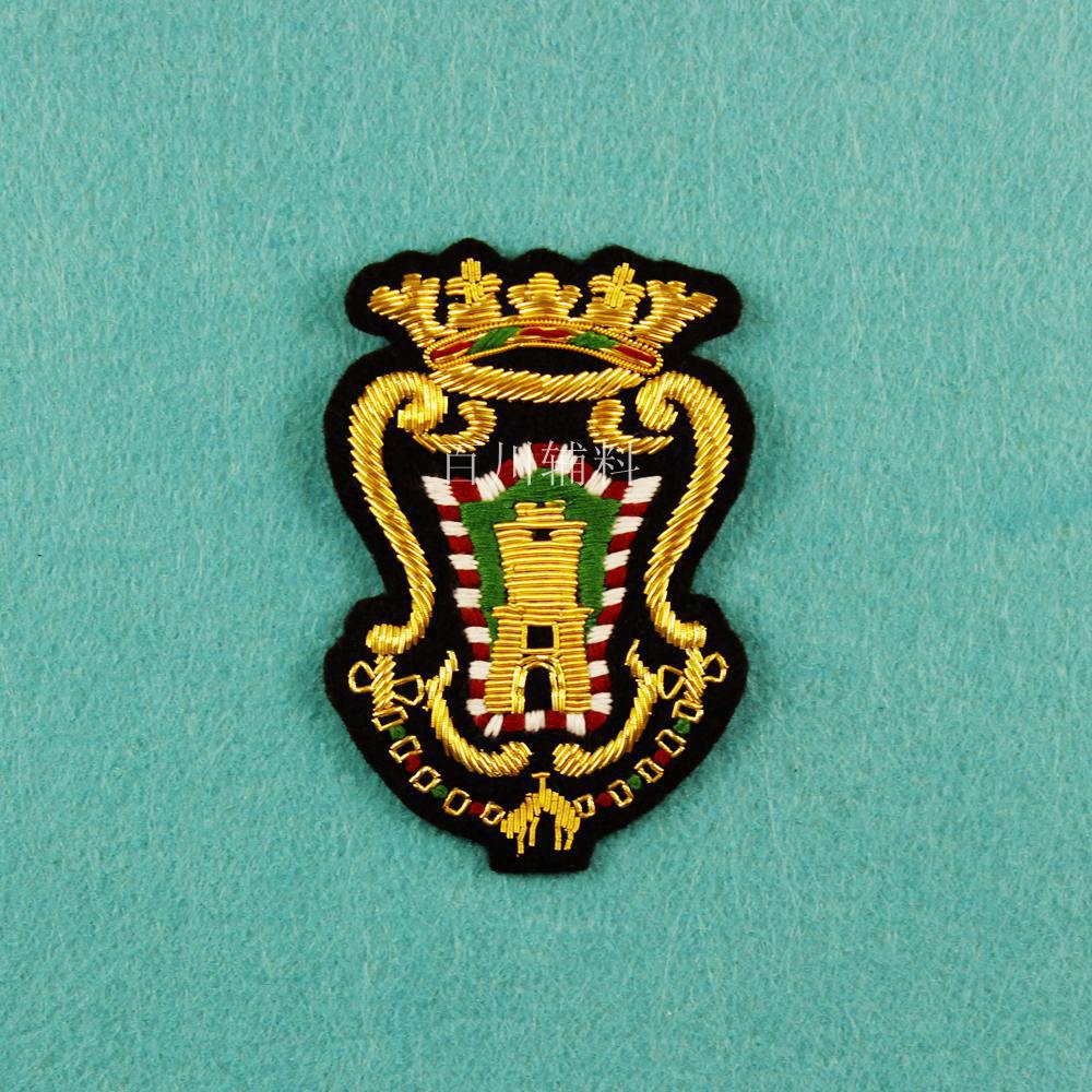 工厂直销 印度丝徽章 印度丝刺绣徽章 布标 商标 印度丝绣花徽章