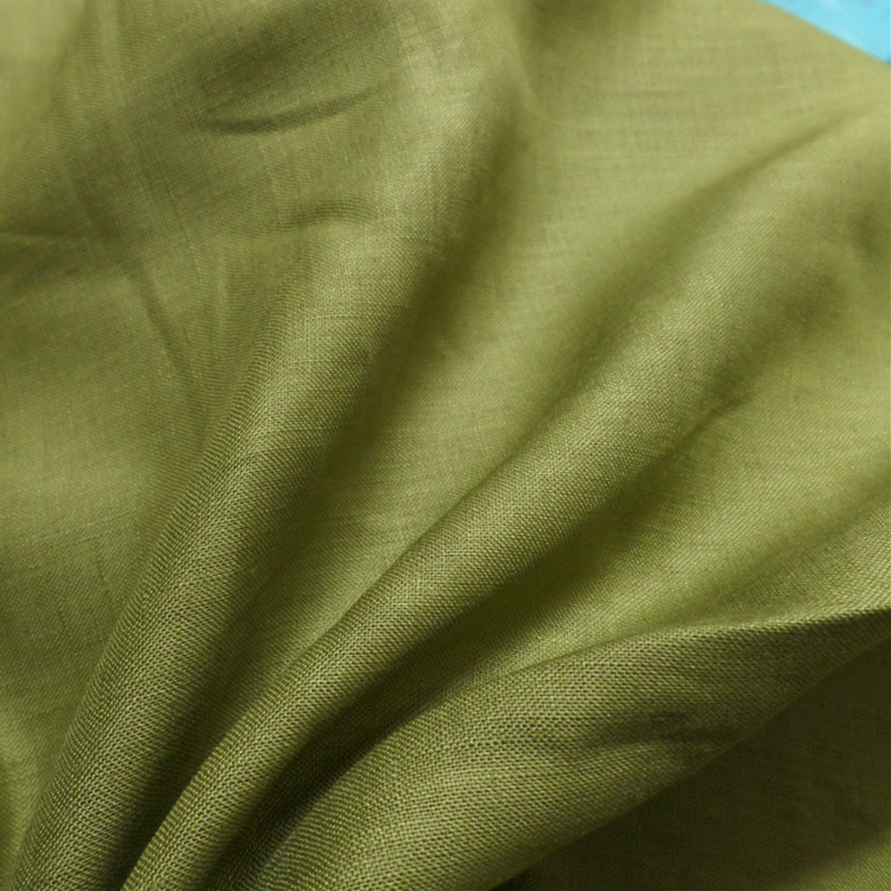 101麻棉面料 竹节麻 纯色亚麻布料 夏季男装衬衣面料 纯麻布现货