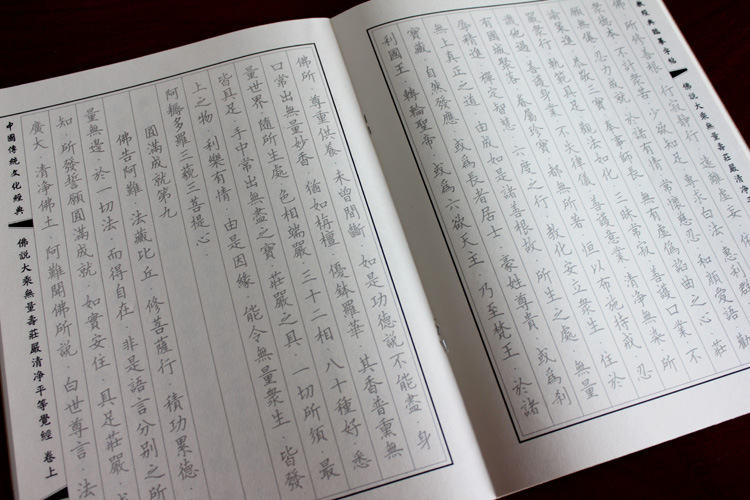 《无量寿经》抄经本 夏莲居会集字帖 佛经手抄本 硬笔临摹字帖